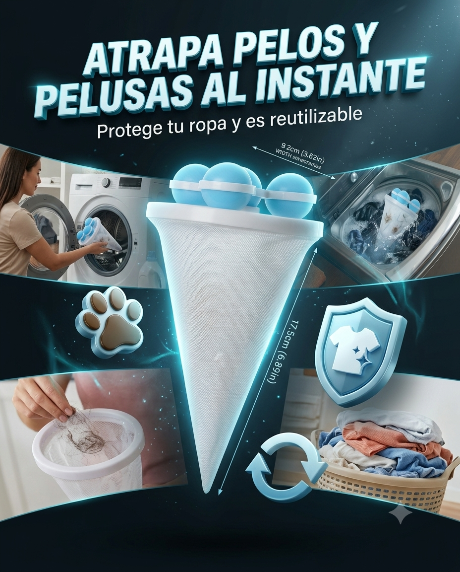 Filtro Atrapapelos Flotante para Lavadora