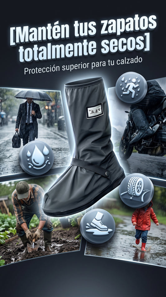 Botas Impermeables Huihua, protector reutilizable de calzado para lluvia y barro con suela antideslizante