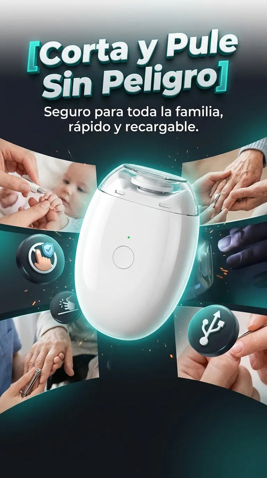 Cortaúñas Eléctrico Automático con Luz LED y Carga