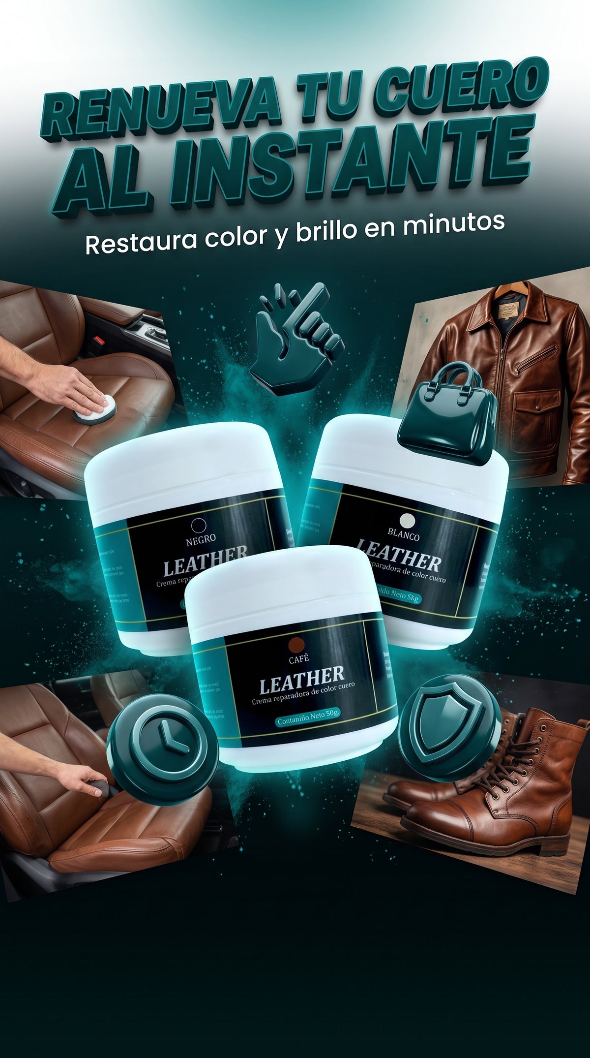 Crema Leather - Reparador de color para cuero