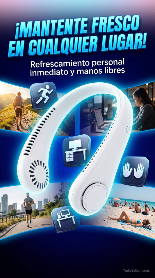 AirNeck Pro — Ventilador Portátil de Cuello